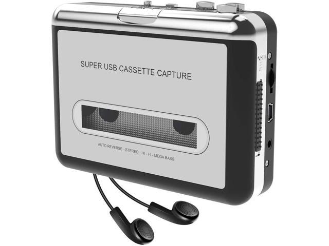 Cassette Player-Cassette Tape to MP3 CD Converter- Powered by Battery or USB Convert Walkman Tape Cassette to MP3 Compatible with Laptop and PC