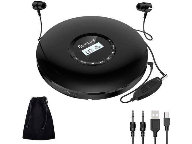 Portable CD Player 1400mAh CD Walkman Gueray Rechargeable CD Player Portable CD Discman Personal CD Player with Headphones Jack USB Supply CD Music