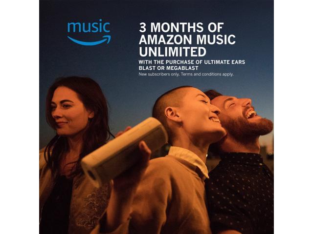 Ultimate Ears MEGABLAST Portable Waterproof Wi-Fi and Bluetooth Speaker with Hands-Free Voice Control - Graphite