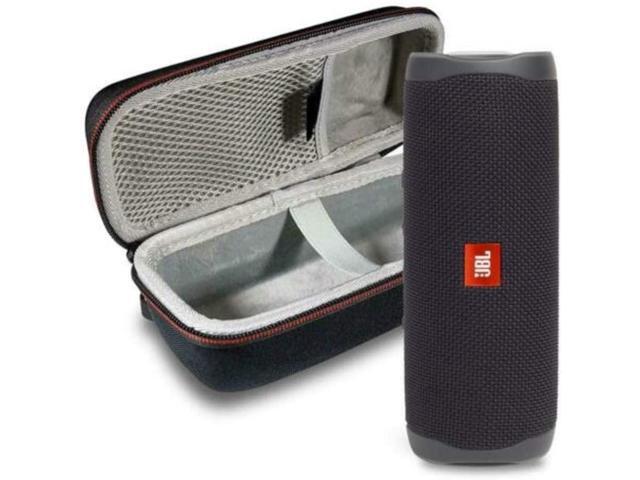 JBL Flip 5 Waterproof Portable Wireless Bluetooth Speaker Bundle with Hardshell Protective Case - Black