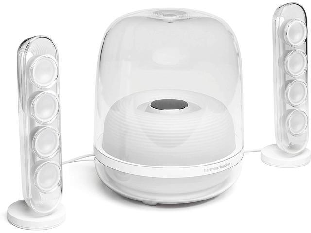 HK SoundSticks 4-21 Bluetooth Speaker System with Deep Bass and Inspiring Industrial Design (White)