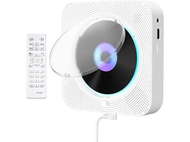 Qoosea Portable CD Player with Bluetooth Wall Mountable CD Music Player Home Audio Boombox with Remote Control FM Radio Built-in HiFi Speakers MP3