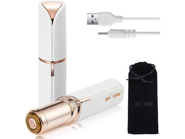 Facial Hair Remover for Women USB Rechargeable Painless Hair Removal Waterproof Shaver Razor with LED Light for Peach Fuzz Fine Hair Chin Cheek