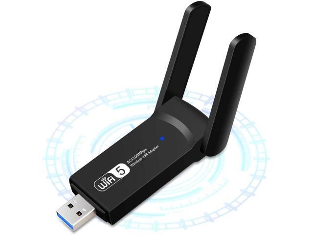 USB WiFi Adapter 1200Mbps Wireless Internet Adapter USB 30 WiFi Dongle for PC 80211AC with 3dBi High Gain Antenna Support Linux Mac OS 1015