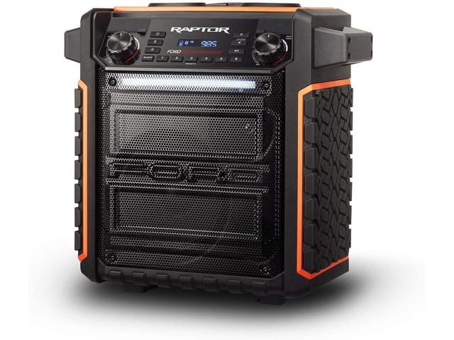 ION Audio Raptor Ultra-Portable 100-Watt Wireless Water-Resistant Speaker with 75-Hour Rechargeable Battery Bluetooth Streaming AM/FM Radio and
