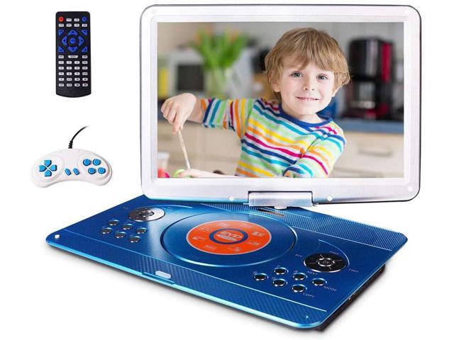 169' Portable DVD Player with 141' Large Swivel Screen Car DVD Player Portable with 5 Hrs Rechargeable Battery Mobile DVD Player for Kids Sync