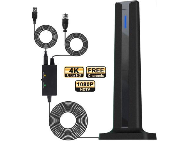 [2021 Model] Digital Amplified Indoor Tv Antenna - Powerful Best Amplifier Signal Booster 270+ Miles Range Support 4K Full HD Smart and Older Tvs