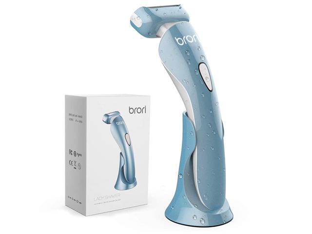 Brori Electric Razor for Women - Womens Shaver Bikini Trimmer Body Hair Removal for Legs and Underarms Rechargeable Wet and Dry Painless Cordless
