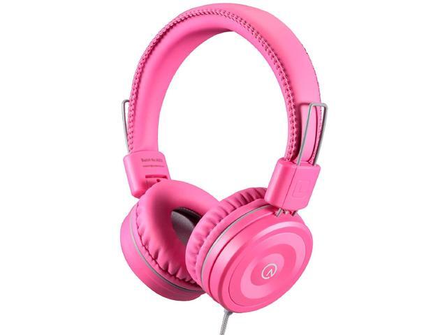Kids Headphones-Noot Products K22 Foldable Stereo Tangle-Free 5ft Long Cord 35mm Jack Plug in Wired On-Ear Headset for iPad/Amazon