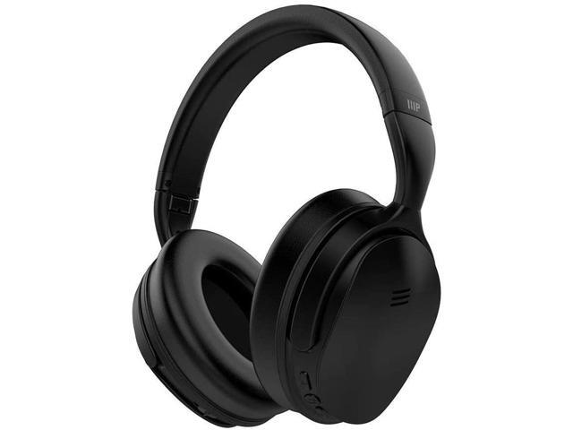 Monoprice BT-300ANC Wireless Over Ear Headphones - Black with (ANC) Active Noise Cancelling Bluetooth Extended Playtime