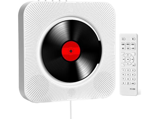 Portable CD Player Upgraded(KC-809) ROADOM Bluetooth Speakers & FM Radio with LCD Screen Wall Mountable CD Music Player with IR Remote Control