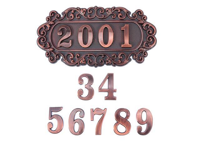 1 Set Door House Numbers 0-9 Street Address Number Sign Plaques Numbers