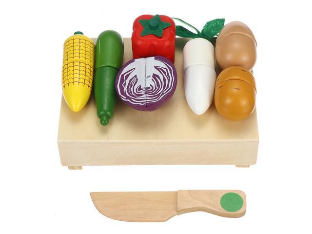 Children Wooden Food Kitchen Pretend Clay Fruit Veg Bread Set Toys for Kid Early Education Toy-Type D