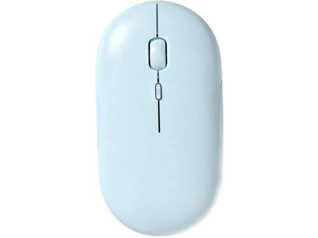 Bluetooth Mouse Noiseless Mouse with USB Nano Receiver Ergonomic Dual Mode(Bluetooth + USB) Rechargeable Bluetooth Wireless Mouse for Laptop iPad