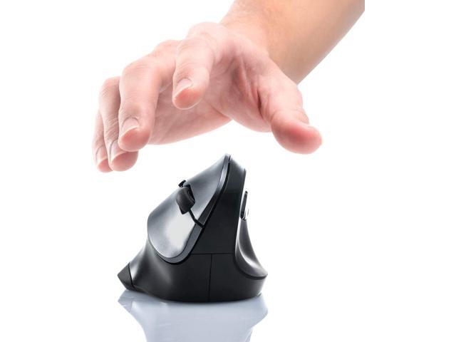 SANWA (Japan Brand) Vertical 24GHz Wireless Mouse Silent Noiseless Click Blue LED Ergonomic Computer Mice 5 Levels Adjustable DPI Compatible with