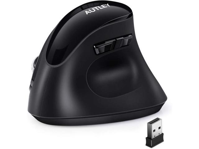 Vertical Mouse AUTLEY 24G GHz Wireless Ergonomic Mouse Adjustable DPI 800/1200/1600 for Laptop PC Computer MacBook Black