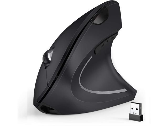 Wireless Ergonomic Mouse Jelly Comb Rechargeable 24G Bluetooth Vertical Mouse Switch to 3 Devices Optical Mice with 6 Buttons 3 Adjustable DPI