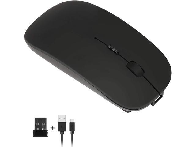 Bluetooth Mouse Silent Click Computer Mice 3 DPI Levels Wireless Mouse Slim USB 24GHz for Mac PC Laptop IPad- for Windows 80/ MacOS 1010/ iPad
