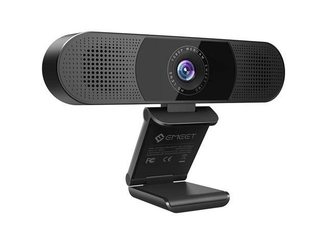 Webcam 1080P Camera with Microphone EMEET C960, 2 Mics Streaming Webcam  with Privacy Cover, Black