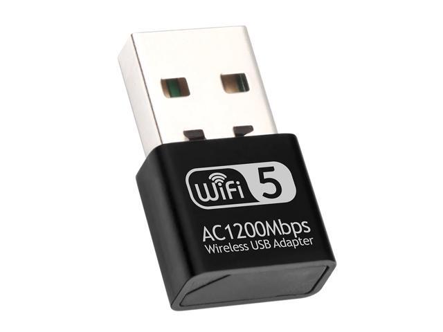 1200Mbps Mini USB Wireless WiFi Adapter Dual Band 24G 5G High Speed Network Card RTL8812 80211b/g/n Ethernet Receiver Dongle