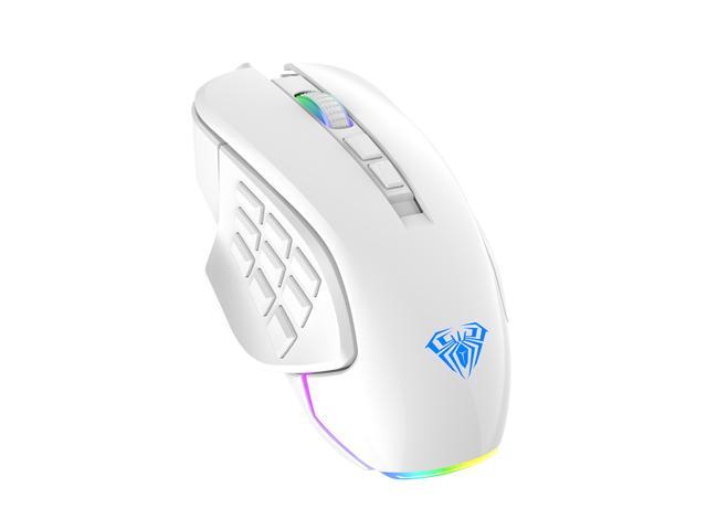 AULA H510 RGB Wired Gaming Mouse 10000 DPI Side Buttons Macro Programmable Gamer Mice For Laptop Desktop PC 2 Sets Replaceable Accessories