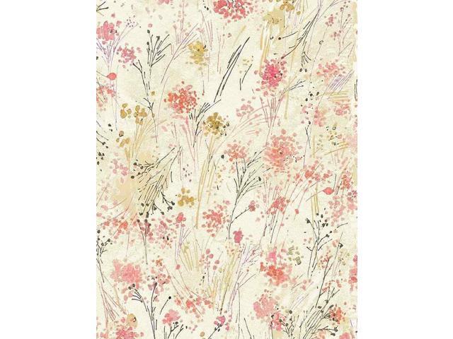 Fleur Watercolor Buds Cotton Fabric by Timeless Treasures