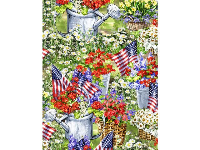 Patriotic Garden Cotton Fabric by Timeless Treasures