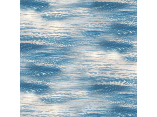 Nature Blue Water With White Cotton Fabric by Timeless Treasures