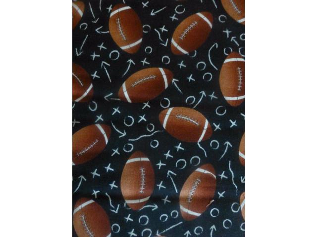 Timeless Treasures Footballs Black Fabric