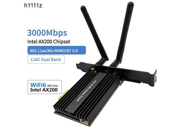 3000Mbps Dual Band Wireless Desktop PCIe For Intel AX200 Pro Card 80211ax 24G/5Ghz Bluetooth 50 PCI Express WiFi 6 Adapter