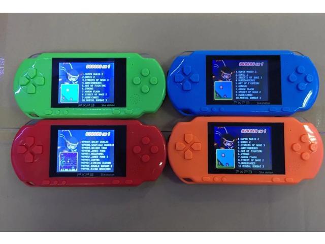 Pop 3 Inch 16 Bit PXP3 Handheld Game Player Video Game Console With AV Cable+2 Game Cards 150 Classic Games Child Gaming Players