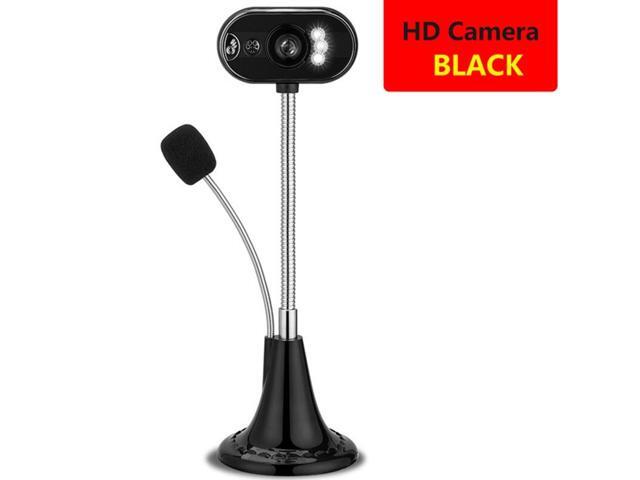 USB HD Webcam With Home Office Microphone Night Vision Function Video Camera LED With Microphone For Laptop Notebook Computer