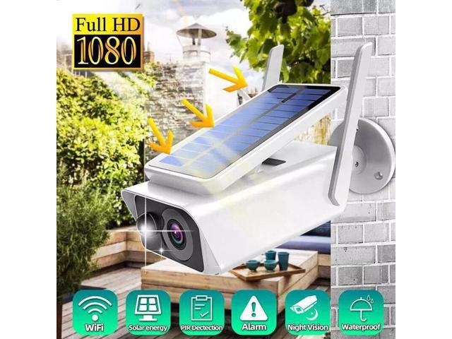 1080P Solar IP Camera Wifi Solar Powered Home Security Camera PIR Video Intercom Motion Detection Surveillance Camera