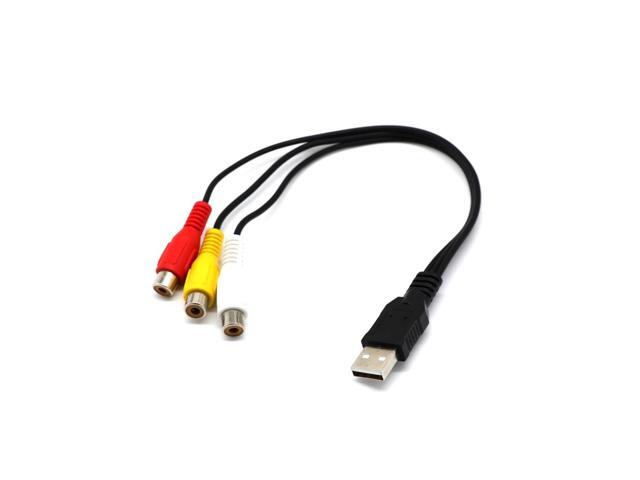 15m 5ft USB Male A to 3 RCA AV A/V TV Adapter Cord Cable USB to 3RCA Audio Video Cable for Set-top Box TV Game Console Dropship
