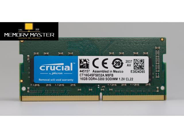NeweggBusiness - NEW Crucial CT16G4SFS832A 16GB DDR4-25600 SODIMM DDR4-3200  Hmz SDRAM Notebook/Laptop Memory Module
