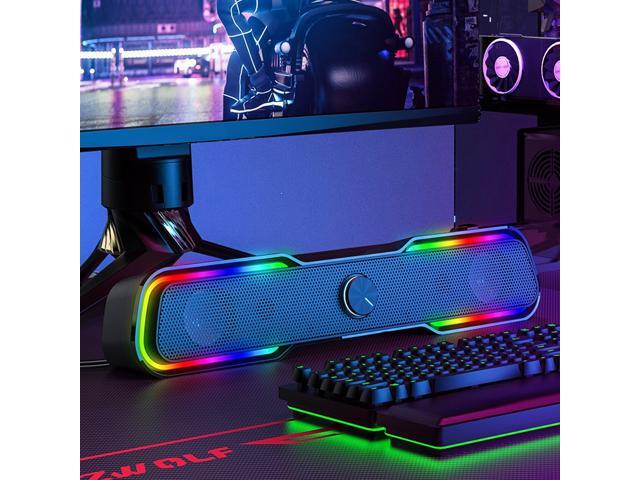 BlitzWolf® BW-GS1 Computer Game Speaker with 20 Channel System bluetooth RGB Light Stylish Design Touch Control and USB & 35mm Audio Plug