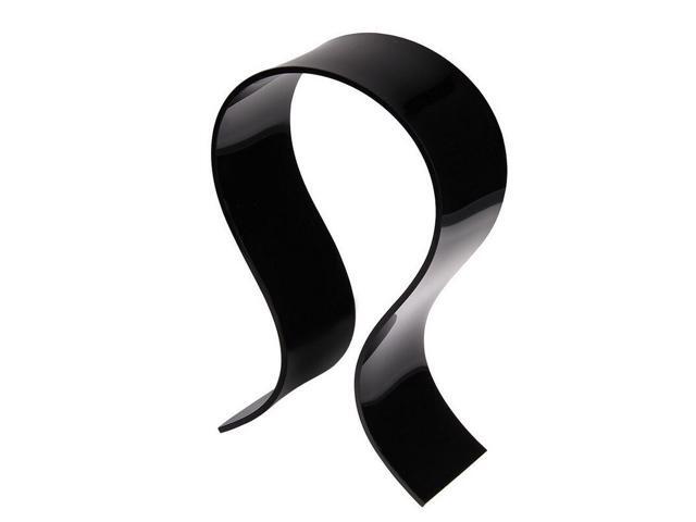 Mayitr 1pc Black Unique U-type Design Earphone Holder Acrylic Headphone Headset Hanger Stand