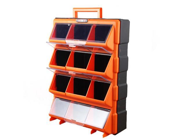 12 Bins Storage Tool Case Plastic Parts Storage Hardware Grid Craft Cabinet Tool Case Drawer