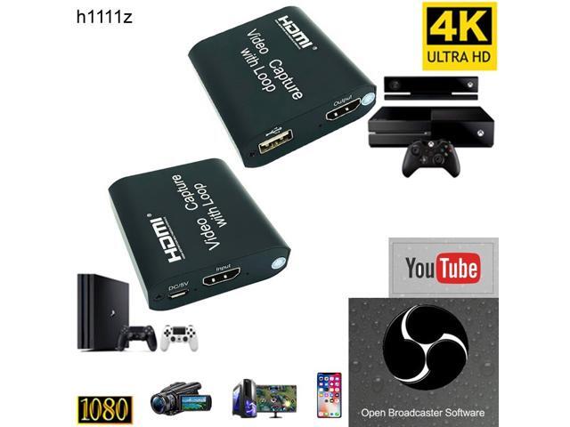 Capture Card 1080P 4K HDMI Video Capture Device USB 20 HDMI Capture Card Dongle Game Recorder Live Streaming Broadcast Loop Out
