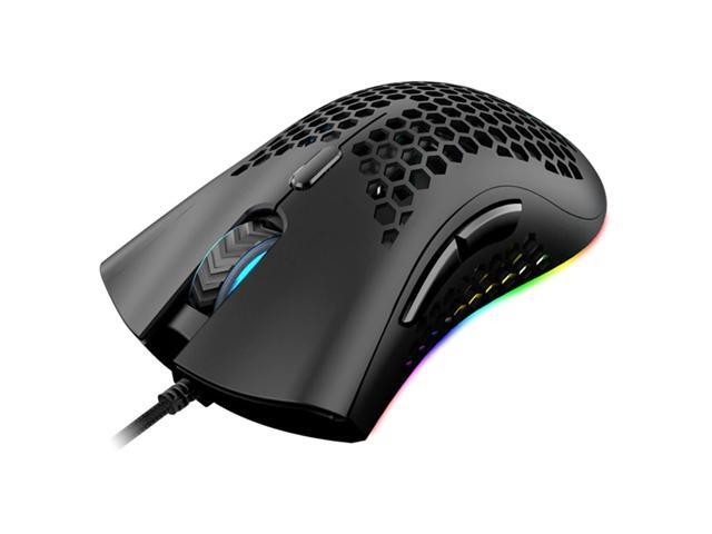 Lightweight Wired Gaming Mouse with 13 Lighting Modes 7-Button Programmable USB Gaming Mouse Suitable for PC Gamers