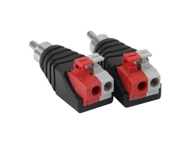 10 pcs Speaker Wire Cable to Audio Male RCA Connector Adapter Jack Plug 2016 Hot For Multimedia