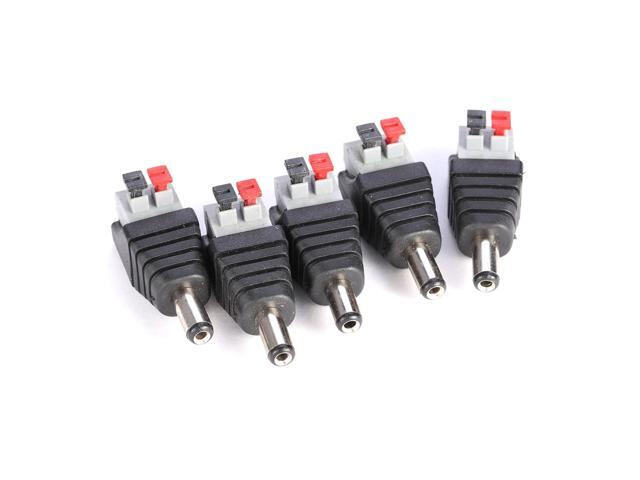 55*25mm Jack wire connector terminal for 5V 12V Led Strip Light DC adapter connector light male