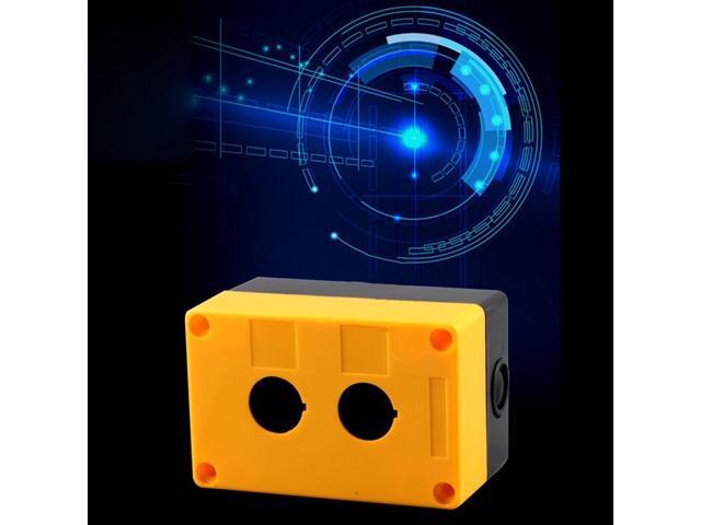 Push Button Switch Control Station Box 2 Button Holes Waterproof Plastic Emergency Stop Switch Push Button Box 22mm 110x72x65mm