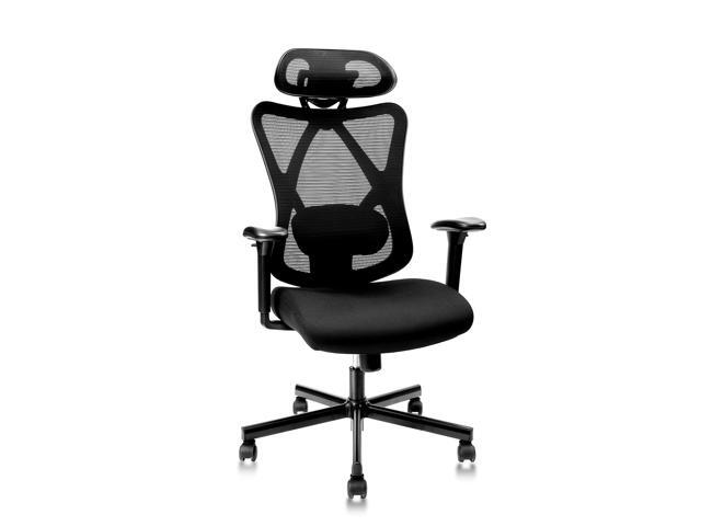 CLATINA Ergonomic Mesh Office Chair High Back Computer Desk Chair with Adjustable Head Arm Rest and Lumbar Support Executive Task Chair for Home