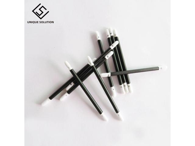 500PCS Black Plastic Handle Double Headed Foam Sponge Cleanroom Cleaning Swabs Sticks FS920