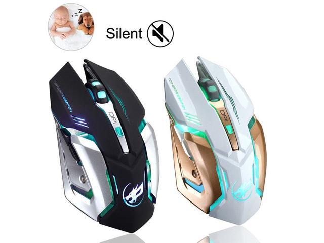 1pc Rechargeable T1 Wireless Silent LED Backlit USB Optical Ergonomic Gaming Mouse