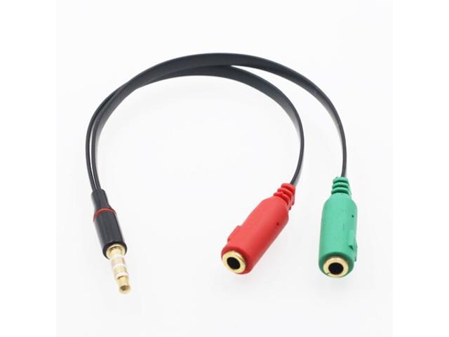 Splitter Headphones Jack 35 Mm Stereo Audio Y-Splitter 2 Female 1 Male Cable Adapter with Separate Headphone