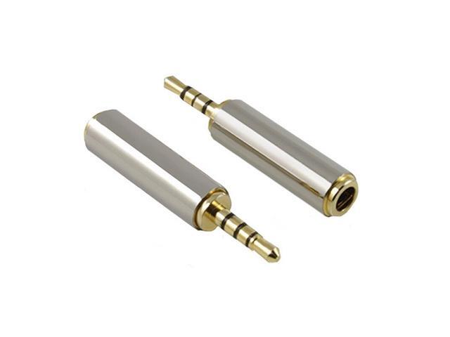 1pc Gold 25mm To 35mm Male To Female Audio Stereo Adapter Plug Converter Headphone Jack