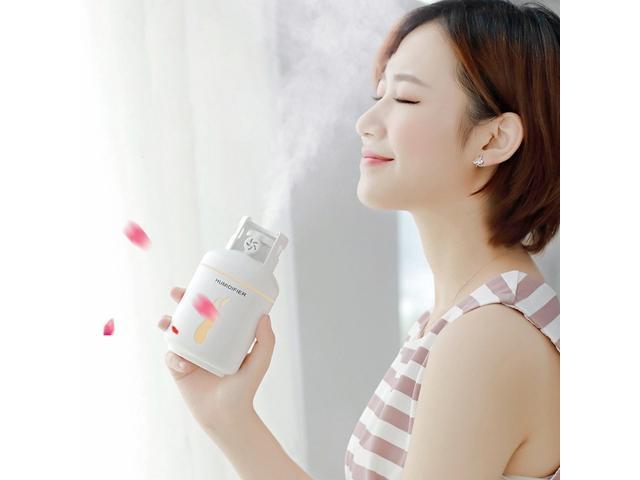 3 in 1 Creative Mini Gas Tank Style USB Air Humidifier with LED Light & USB Port