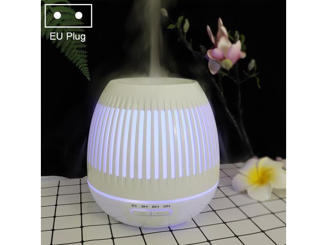 400ml Hollow-out LED Humidifier Wood Grain Air Purifier Aromatherapy Machine Automatic Alcohol Sprayer with Colorful LED Light Plug